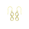 Plated Sterling Silver Infinity Dangle Earrings