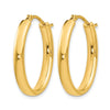 Sterling Silver Gold-plated Polished Oval Hoop Earrings