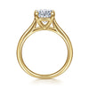 14K Yellow Gold Oval Solitaire Diamond Engagement Ring