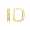 Diamond Channel 8mm Hoop Earrings
