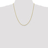 10K 2.25mm Diamond-Cut Rope Chain