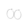 41.50mm x 31.50mm Thin Oval Post Hoop Earrings