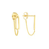 Front To Back Paper Clip &amp; Curb Earrings