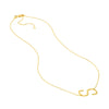 Sideways Block Initial Necklace