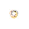 Tri-Color Flat Love Knot Stud Earrings on Post Back