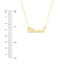 Script Blessed Adjustable Necklace