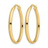 14K Polished Oval Hoop Earrings