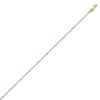 2.0mm Two-Tone Saturn Curb Chain with Lobster Lock