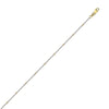 2.0mm Two-Tone Saturn Curb Chain with Lobster Lock