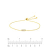 Mini Pavé Diamond Dog Tag Bolo Bracelet