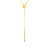 Disc and Bar Lariat Necklace