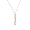7mm Vertical Roman Numeral Pendant Necklace
