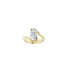 14K Yellow/White 6.5 mm Round Engagement Ring Mounting