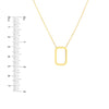 Rounded Rectangle Pendant Necklace