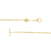 Paper Clip Puff Mariner Toggle Necklace