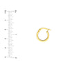 Tri Color 10mm Round Hoop Earrings