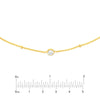 CZ Bezels on Saturn Chain Adjustable Choker