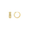 13x5.5mm 1/2 Channel Beaded Huggie Earrings