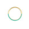 Diamond Band with Lt.Turquoise Enamel