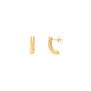 4mm Small Round J Hoop Earrings