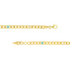 Diamond &amp; Turquoise Enamel Curb Chain Bracelet