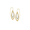 Two-Tone Diamond-Cut Double Marquise Earrings