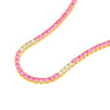 2-1/6tcw Diamond &amp; 8.24ct Pink Sapphire Tennis Necklace