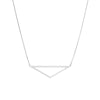 Sterling Silver Elongated Triangle Necklace