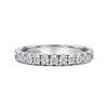 Platinum 11 Stone French Pavé Diamond Wedding Band