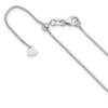 14K White Gold Adjustable .9mm Box Chain
