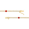 Ruby &amp; 1-1/2tcw Diamond Station Bracelet