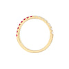 50/50 Ruby &amp; Diamond Stackable Band