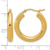14K Polished Lightweight Hoop Earrings