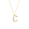 Diamond Gothic 'C' Necklace