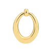 Graduated Oval Hoop Stud Earrings