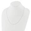 14K White Gold Adjustable  1.1mm D/C Cable Chain