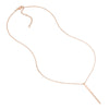 Sterling Silver Half-CZ Vertical Bar Adjustable Necklace