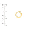 Triangular Tube Round Hoop Earrings