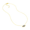CZ-Lined Evil Eye Adjustable Necklace