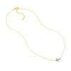 Simulated Turquoise Sideways Cross Necklace