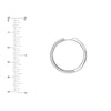 5 Row Diamond Pave Hoop Earrings (1tcw)