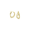 Polished and Satin Twisted Hoop Earrings