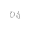 Polished and Satin Twisted Hoop Earrings
