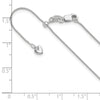 14K White Gold Adjustable .85mm Wheat Chain
