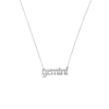 Gothic Gemini Nameplate Necklace