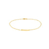 Paper Clip Anklet with ID Bar